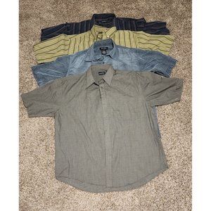 Puritan Lot Of 4 Mens Button Down Casual Dress Shirts Size Large